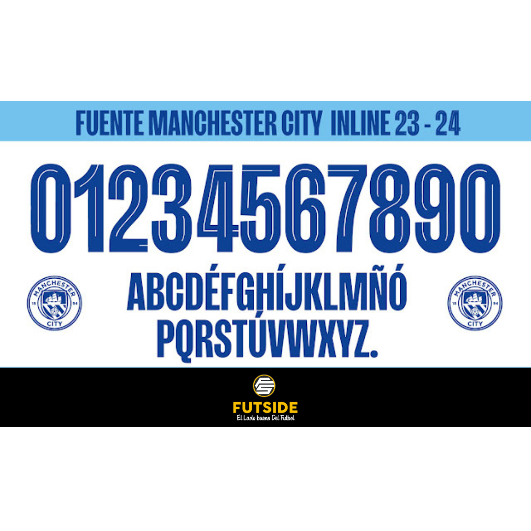 TIPOGRAFIA DE MANCHESTEER CITY 23-24