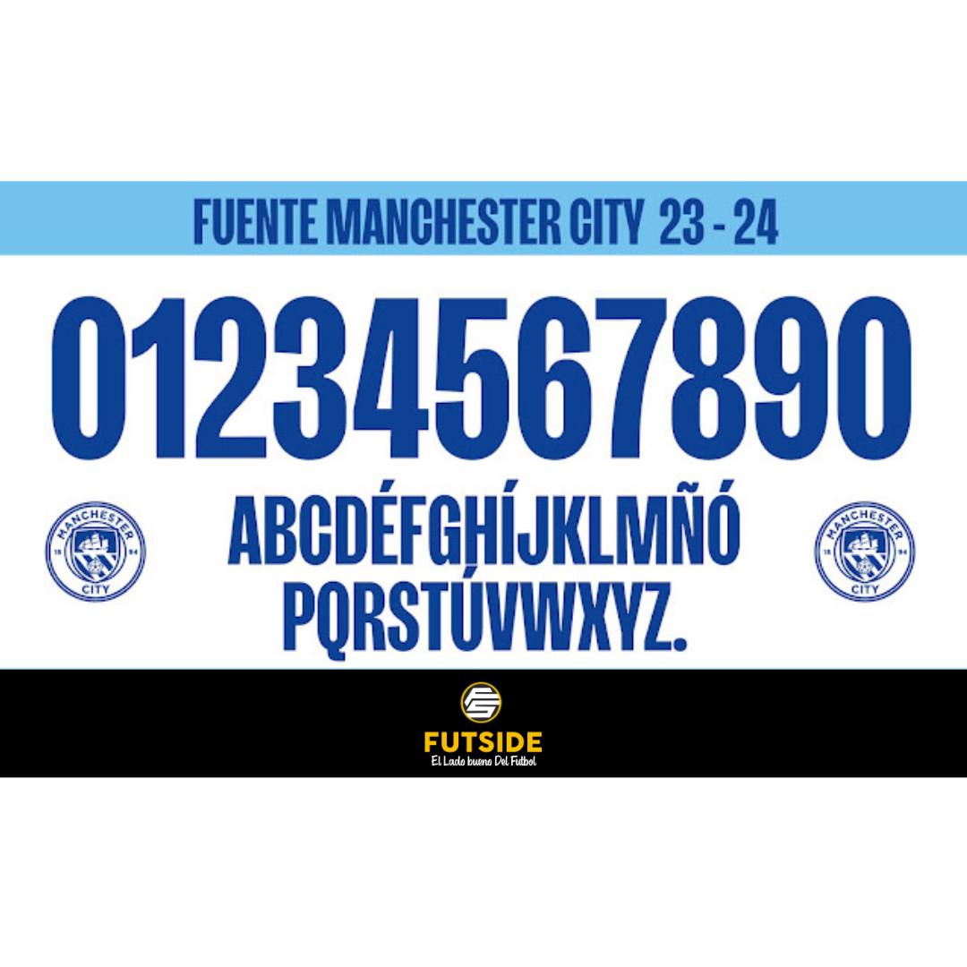 TIPOGRAFIA DE MANCHESTEER CITY 23-24