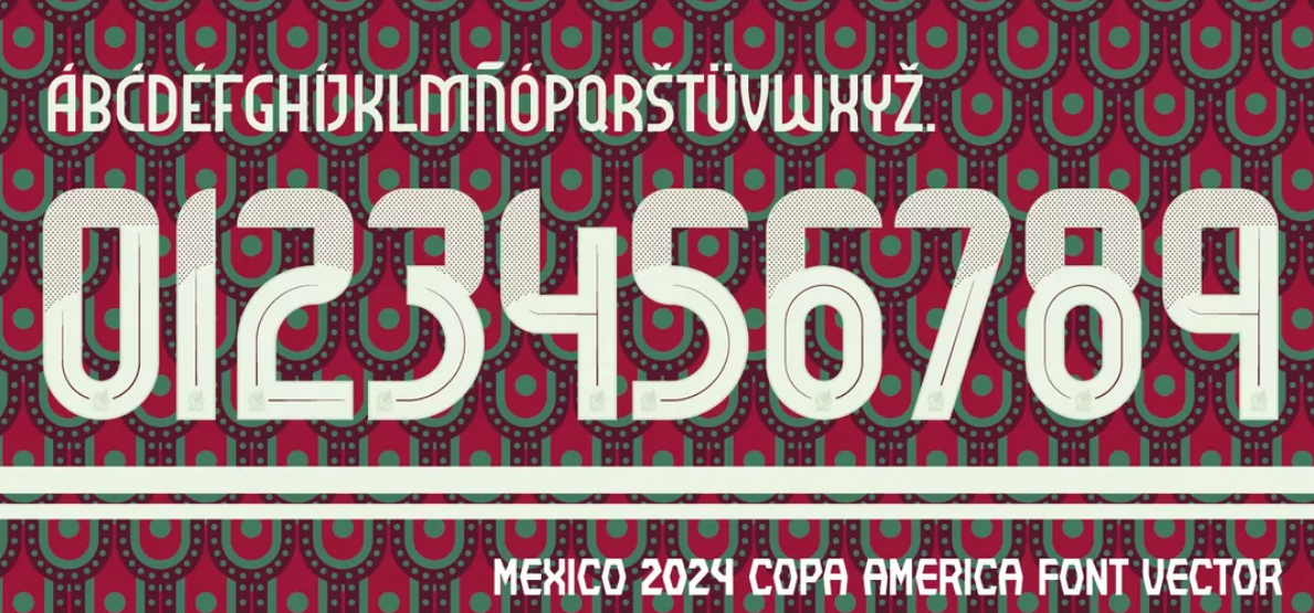 TIPOGRAFIA MEXICO COPA AMERICA 2024 SIN LOGOS DE MEXICO