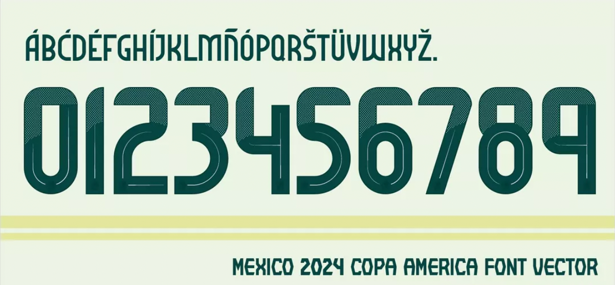 TIPOGRAFIA MEXICO COPA AMERICA 2024 SIN LOGOS DE MEXICO