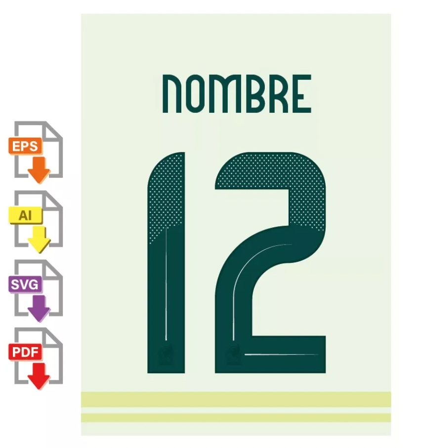 TIPOGRAFIA MEXICO COPA AMERICA 2024 SIN LOGOS DE MEXICO