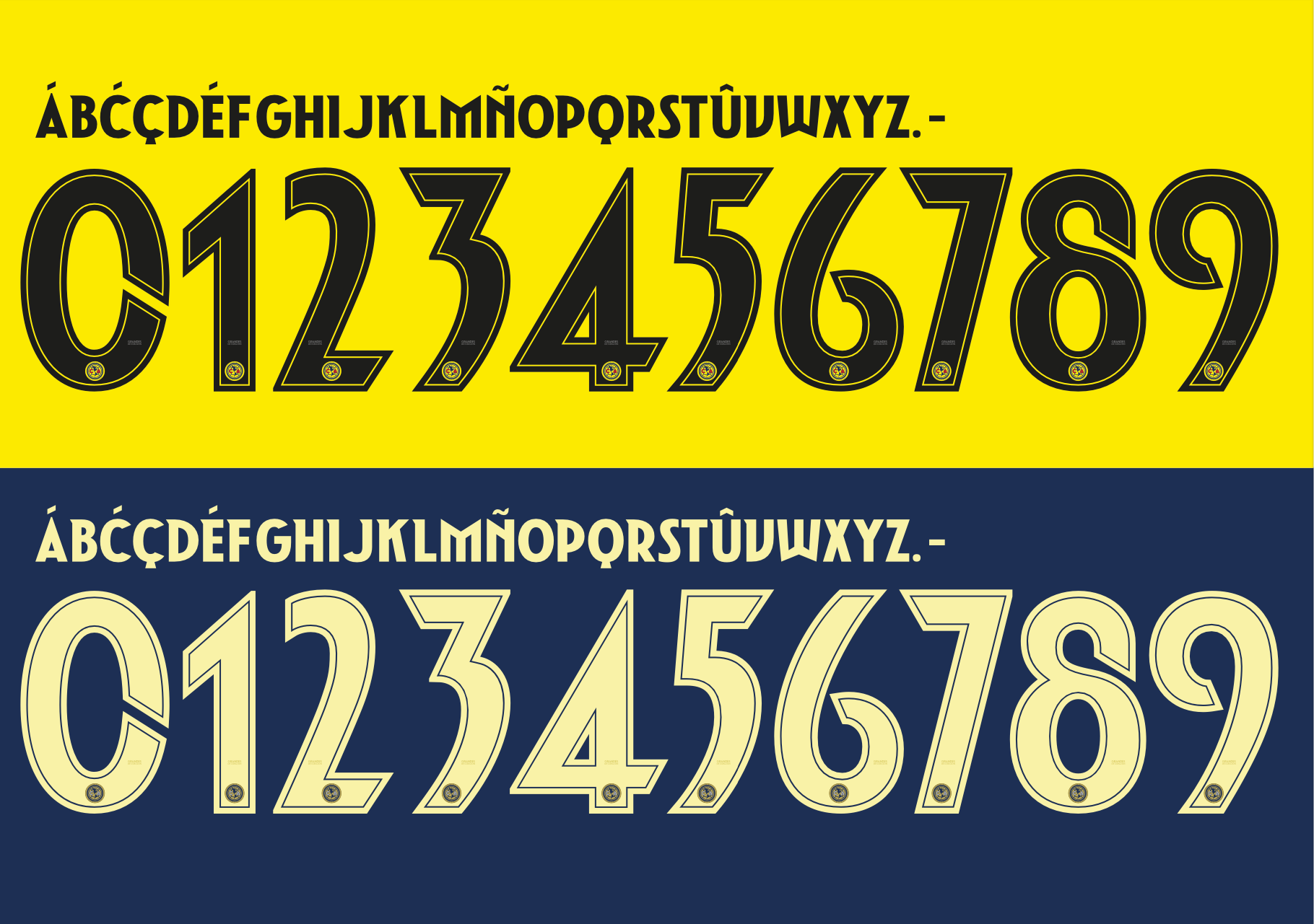 TIPOGRAFIA CLUB AMERICA 2025-26