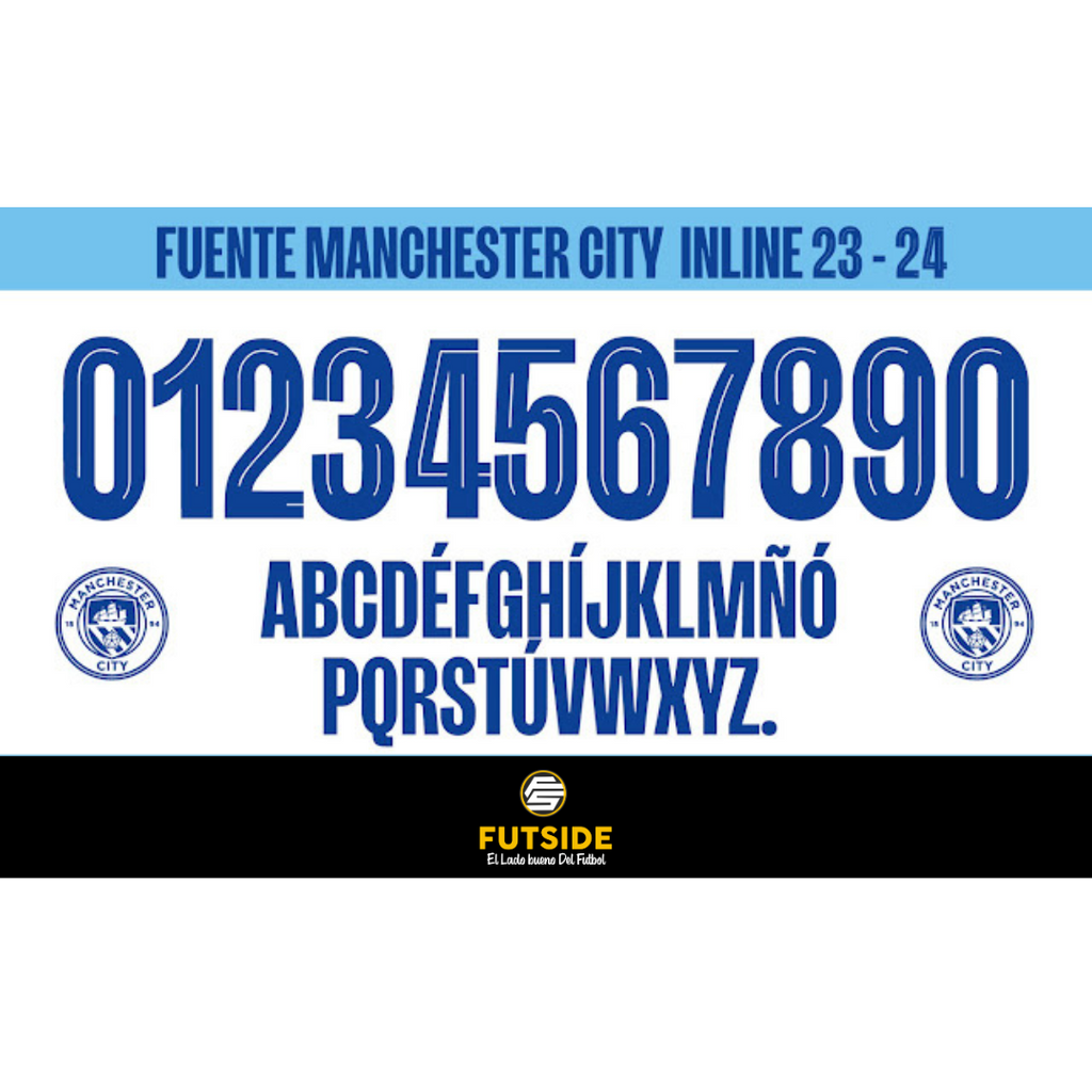 TIPOGRAFIA DE MANCHESTEER CITY 23-24
