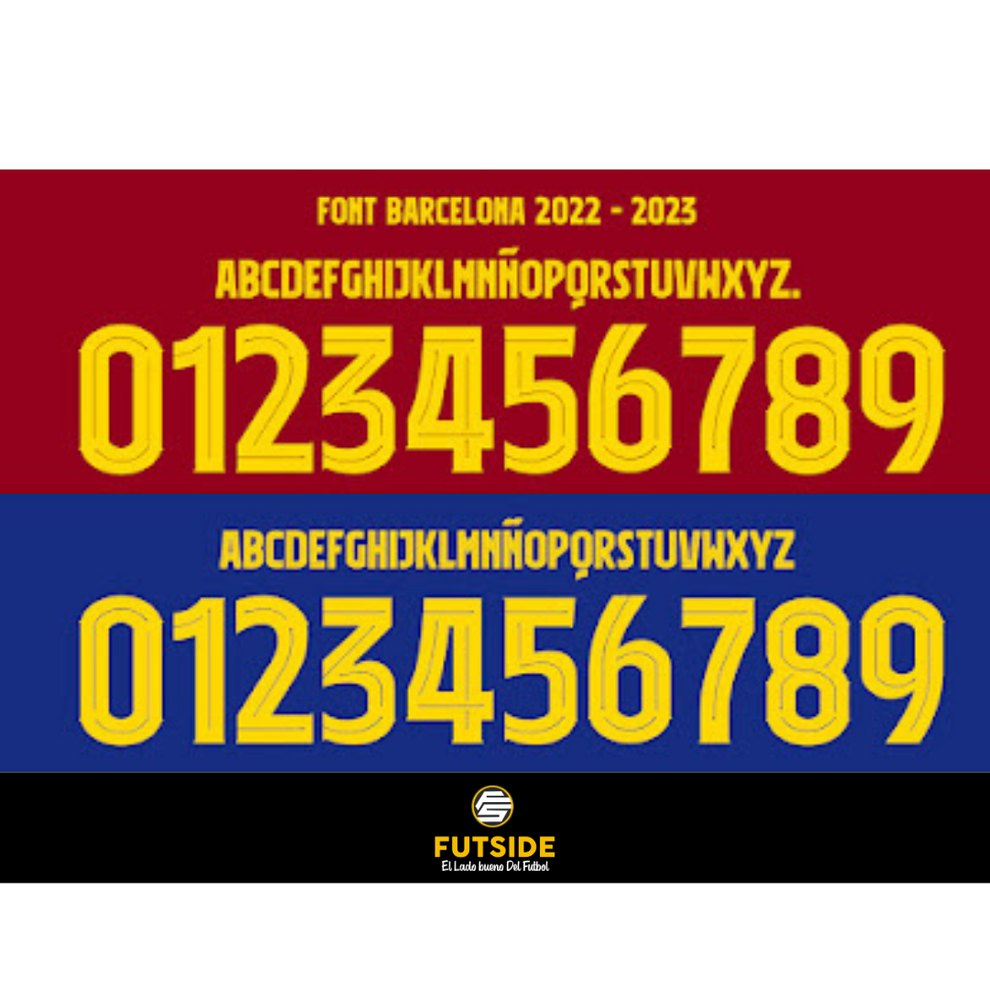 TIPOGRAFIA BARCELONA FC CHAMPIONS LEAGUE 24-25 – Futside