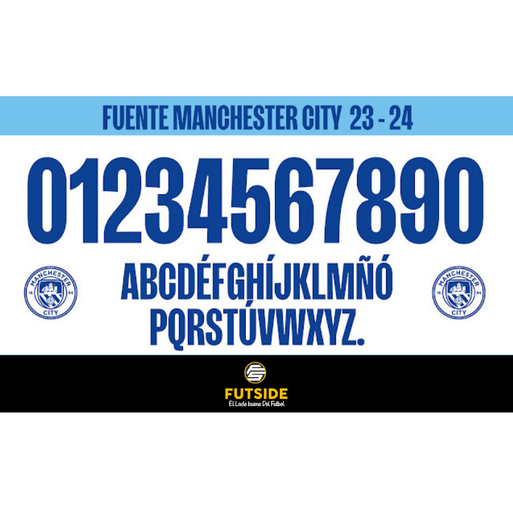 TIPOGRAFIA DE MANCHESTEER CITY 23-24