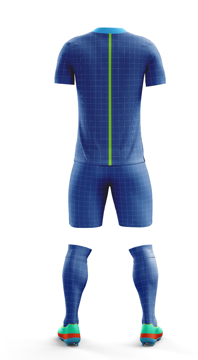 MOCKUP DE UNIFORME COMPLETO DE FUTBOL CUELLO V