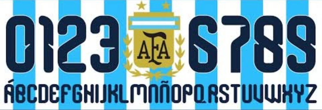TIPOGRAFIA SELECCION ARGENTINA 2026 MUNDIAL