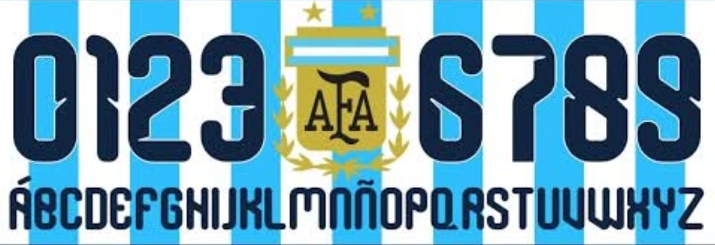 TIPOGRAFIA SELECCION ARGENTINA 2026 MUNDIAL