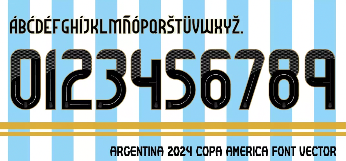 TIPOGRAFIA ARGENTINA COPA AMERICA 2024
