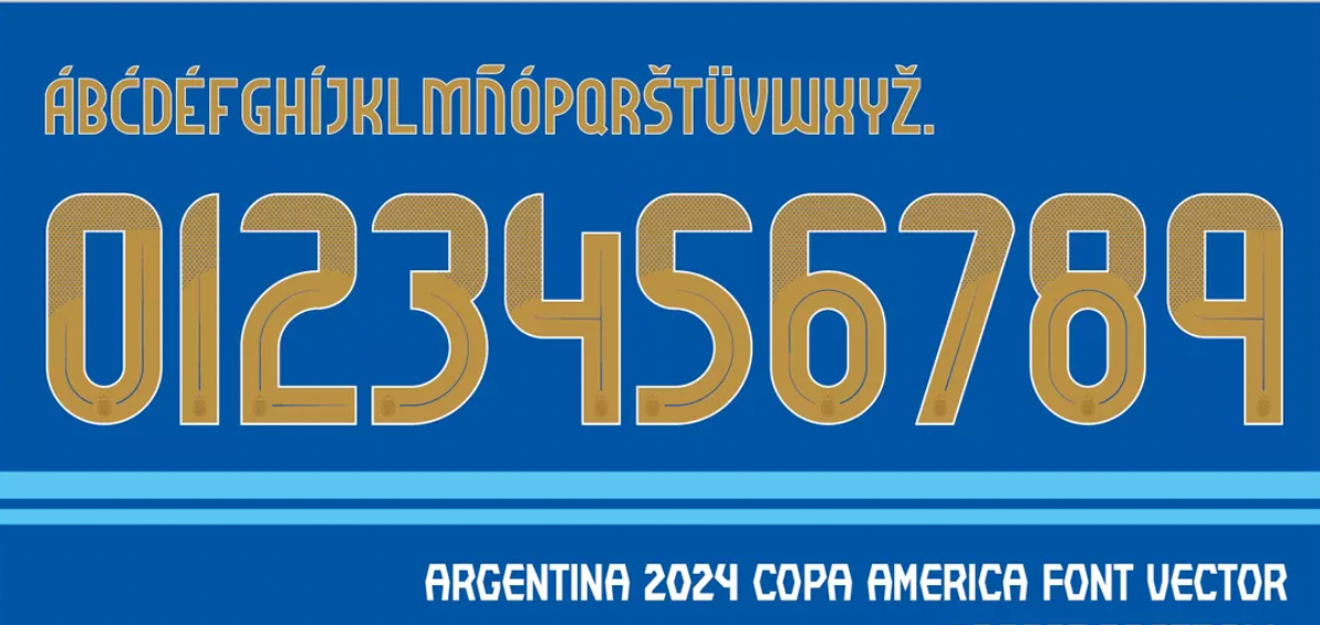 TIPOGRAFIA ARGENTINA COPA AMERICA 2024