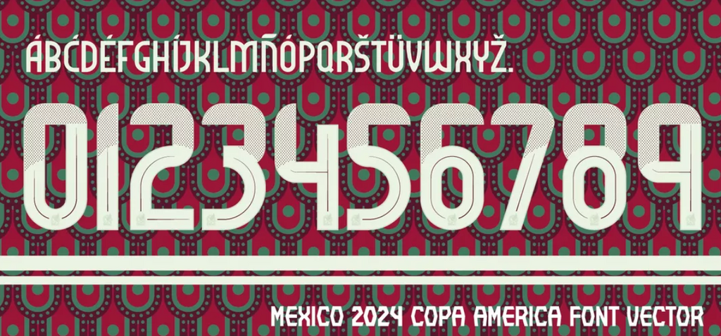 TIPOGRAFIA MEXICO COPA AMERICA 2024 SIN LOGOS DE MEXICO