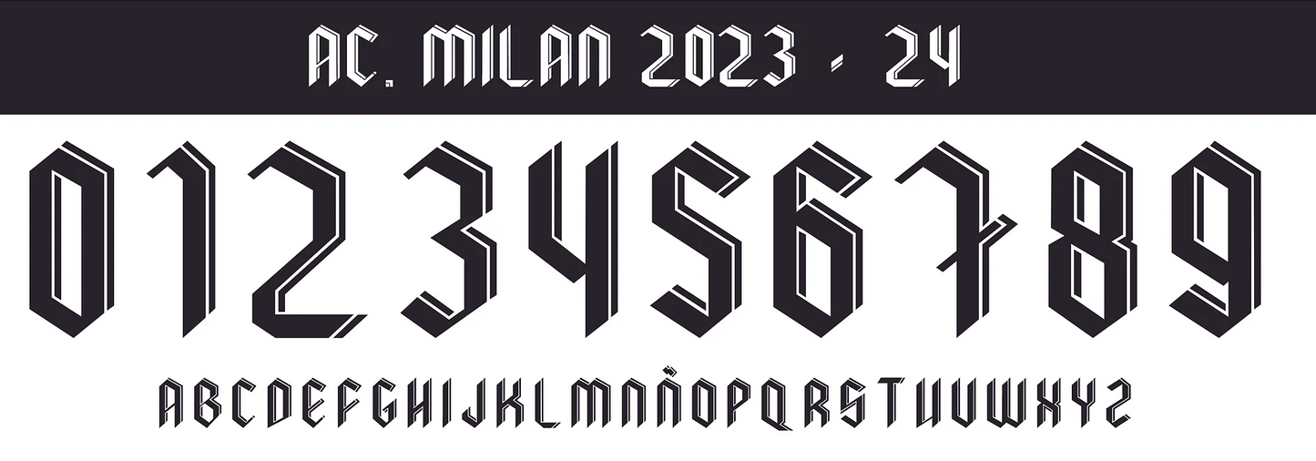 TIPOGRAFIA AC MILAN  2024