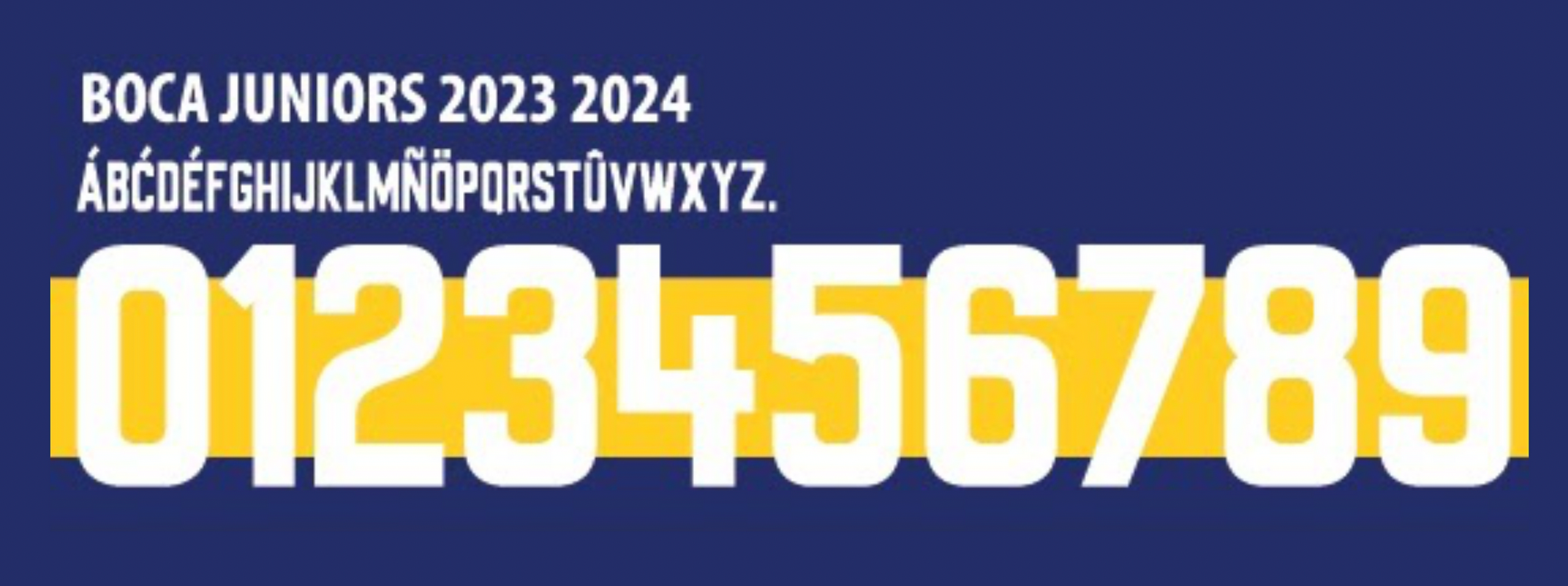 TIPOGRAFIA BOCA JUNIOR  2024-25