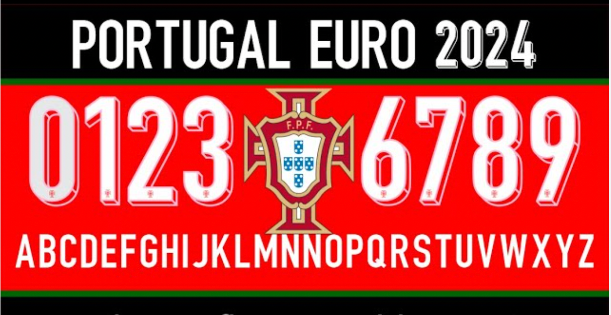 TIPOGRAFIA NIKE PORTUGAL EUROCOPA  2024
