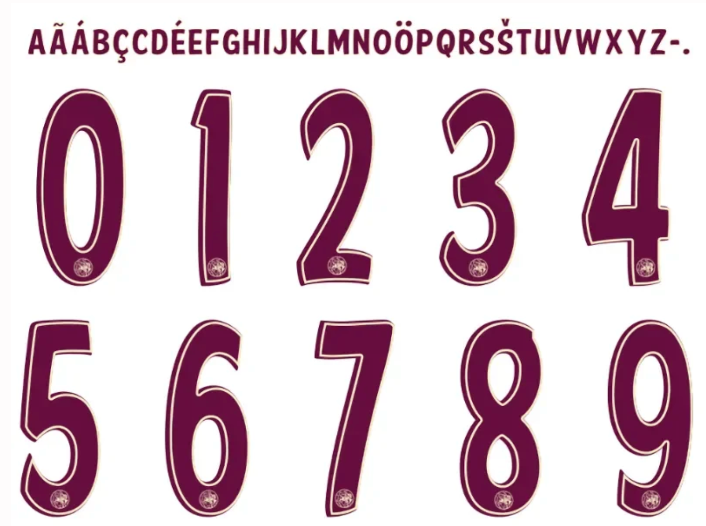TIPOGRAFIA AJAX FC TERCERA EQUIPACION 25-26