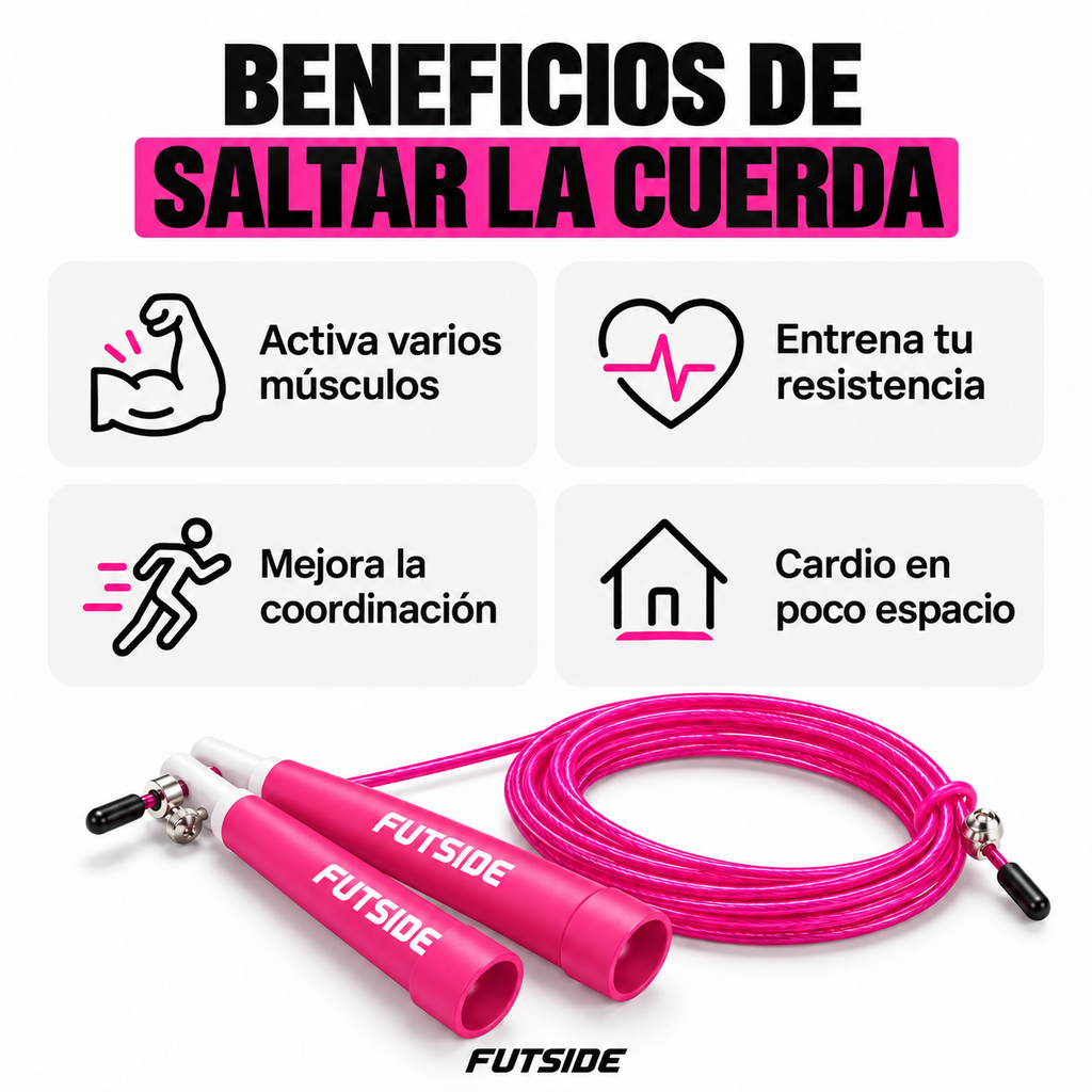 Cuerda Para Saltar Rosa Box Crossfit Gym Ajustable Cable De Acero