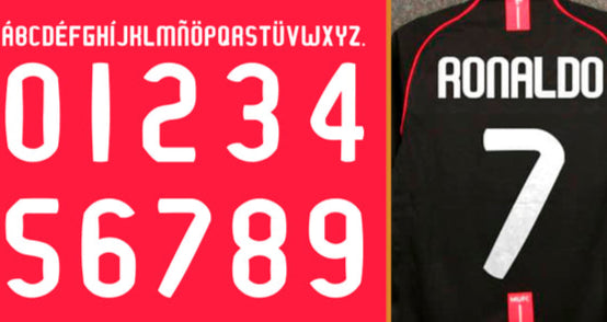 TIPOGRAFIA MANCHESTER UNITED 2007-2008