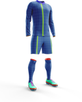 MOCKUP COMPLETO UNIFORME DE FUTBOL MANGA LARGA  CUELLO V