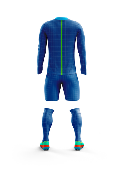 MOCKUP COMPLETO UNIFORME DE FUTBOL MANGA LARGA  CUELLO V